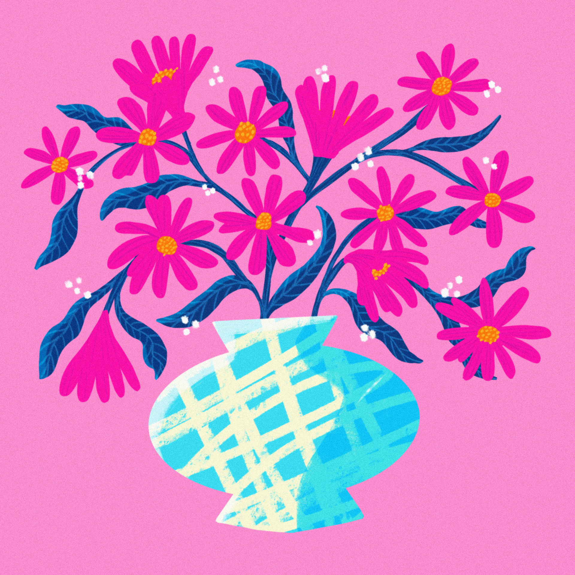 January Flowers floral illustration florals flower arrangments flowers hand drawn illustration photoshop illustration procreate