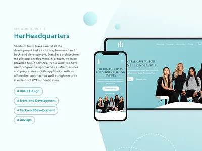 HerHeadquarters back end development custom software development front end development mobile development ui design ux design web development