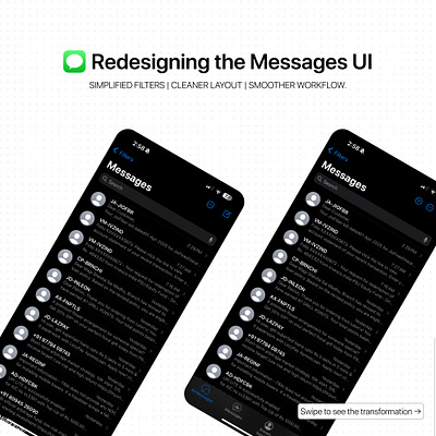 Apple Messages Redesign figma mobile app portfolio ui ui design uiux