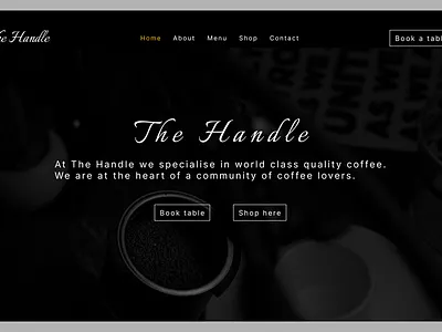 Two concepts for coffee shop landing page design ui uiux web design