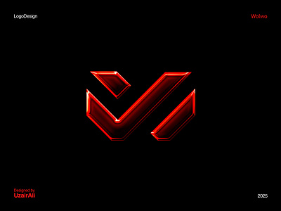 Wolwo logo 3d render 3d brand brand identity branding letter w logo modern red render w logo