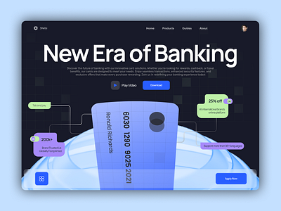 New Era of Banking — A Smarter Financial Experience branding design hero section illustration landing page typography ui uiux ux visual visual design website design