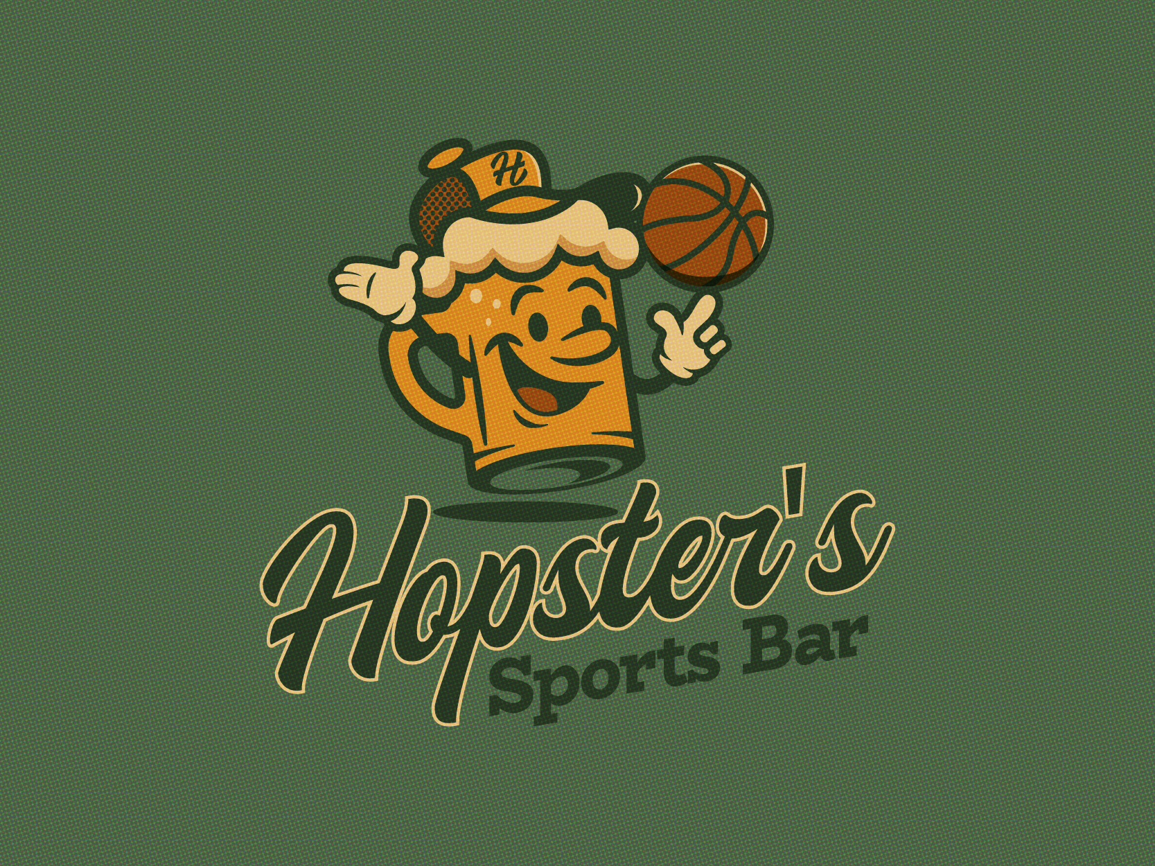 Hopster's logo bar beer branding icon illustration letter logo mark mascot monogram sports