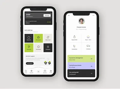 Residence Management App | Mobile UI admin panel apartment management app home manager hostel hostel ui hotel admin hotel management minimal mobile design pg manager rent admin rent manager rent ui residence manager services tenets ui user ux