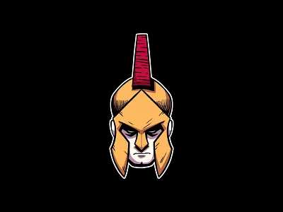 Spartan Box brand branding cartoon character comic crossfit design fitness greek gym identity illustration logo spartan sport vector warrior