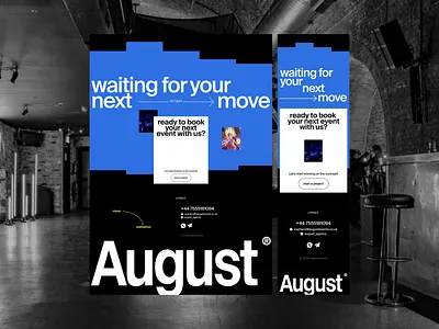 August Events | Event agency website animation creative design design event footer modern website tilda ui uiux web development webdesign website