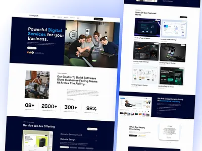 EnvaySoft – Creative Agency Website UI Design agency website clean layout creative agency design figma design modern ui portfolio design ui ui design ui ux uidesign user interface uxui web design webdesign