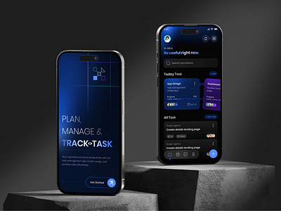 Task Management App - Mobile UI application branding claassic creative ui intutive logo management mobile app modern ui project project management task task manegement ui uiux user centric user friendly user interface uset interface ux