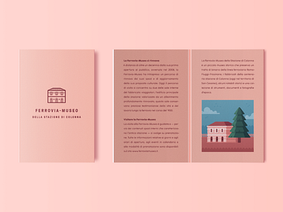 Ferrovia-Museo (2) - Graphic design design for cultural heritage illustrated leaflet illustration leaflet museum