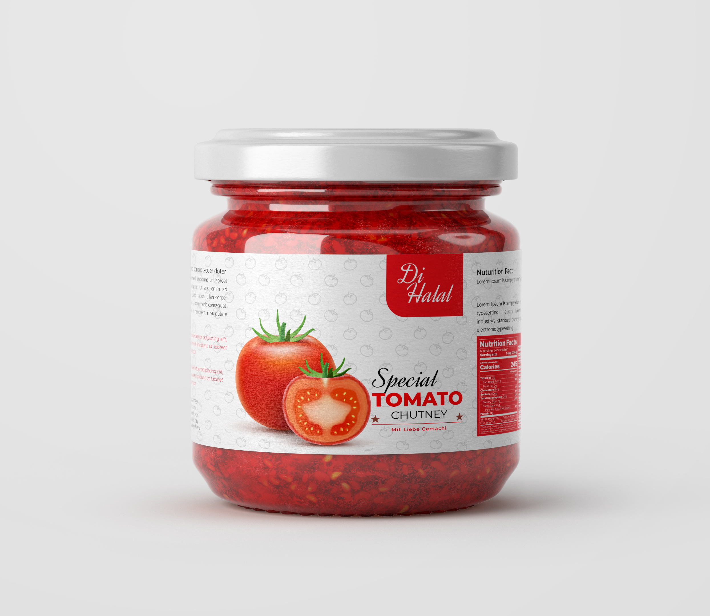 Tomato Chutney Label Design food label food packaging jar label label label design labeldesign labels package package design packaging packaging design packaging designer packagingdesign product label product label design product packaging product packaging design sauch tomato tomato label