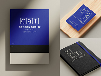 C&T ampersand architecture brand building card construction flexible identity initials interior logo notebook system table