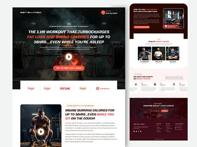 Gym Funnel landing page Design gym landing page landing page ui web design
