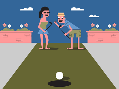 Putt Putt illustraion illustration illustration art illustration digital illustrations minimalist puttputt puttputtgolf seattle