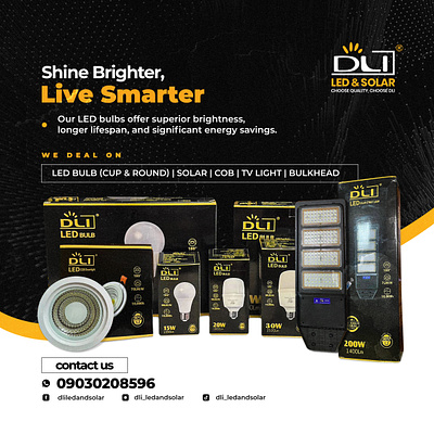 DLI Led and Solar branding graphic design logo