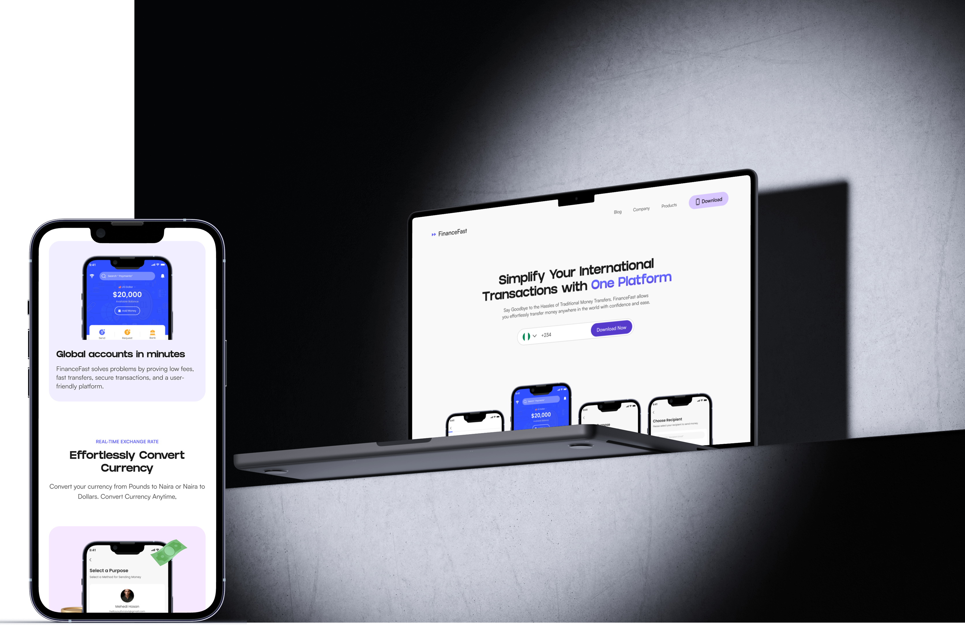 Landing Page | FinanceFast banking design finance fintech landing page ui ux
