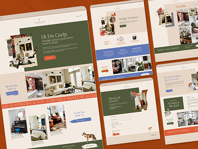 Carly Rae Interiors | Website branding collage design graphic design interior designer web design website