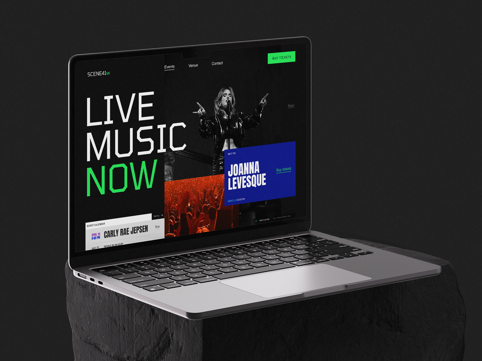 Concert Venue branding bright clean concerts design flat flat colors minimal music tickets ui user experience user interface ux venue visual visual desig webdesign