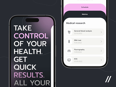 Genetic Test Result Mobile IOS App android animation app app design calendar dashboard design genetic health health care ios mobile mobile ui motion online purrweb startup test ui ux