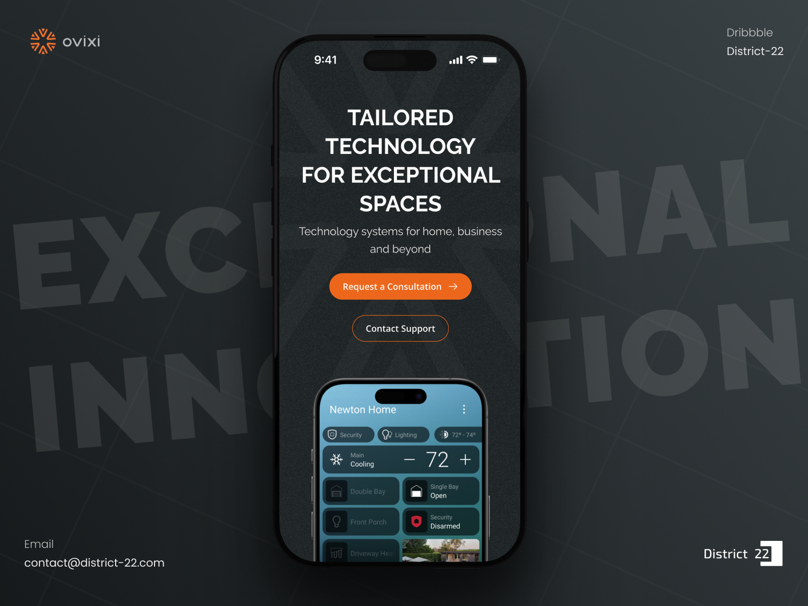 OVIXI – Website Design & Development for a Luxury Tech Brand figma home automation luxury properties luxury residential luxury tech smart building smart home tech innovation technology integration uxui web design web development webflow