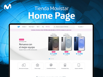 Tienda Movistar Home - Rediseño design system lading page responsive ui ux web design