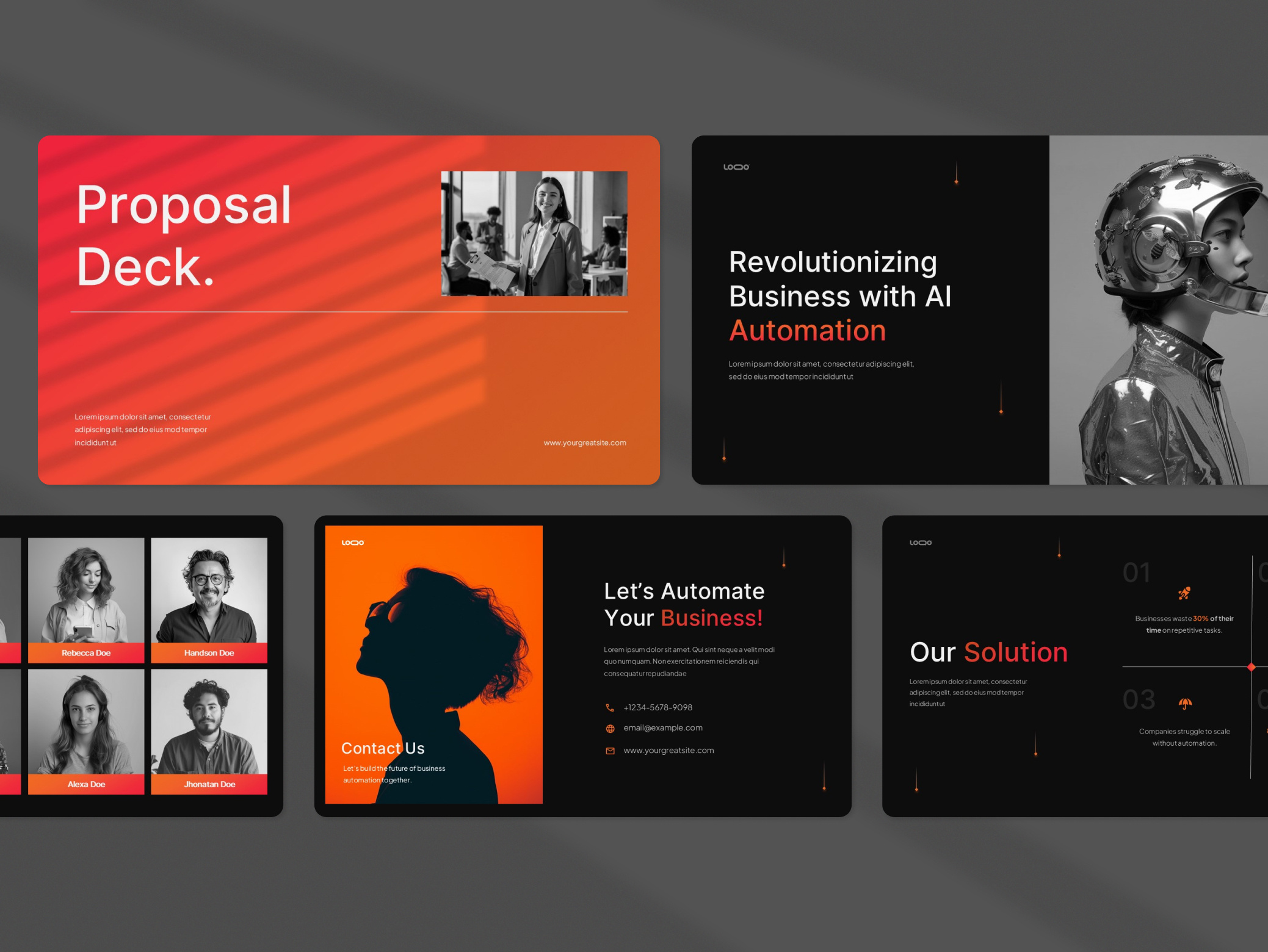 AI Sales Startup Proposal Deck ai branding business dark deck fundraising graphic design investment investor pitch presentation proposal sales startup strategy technology ui website