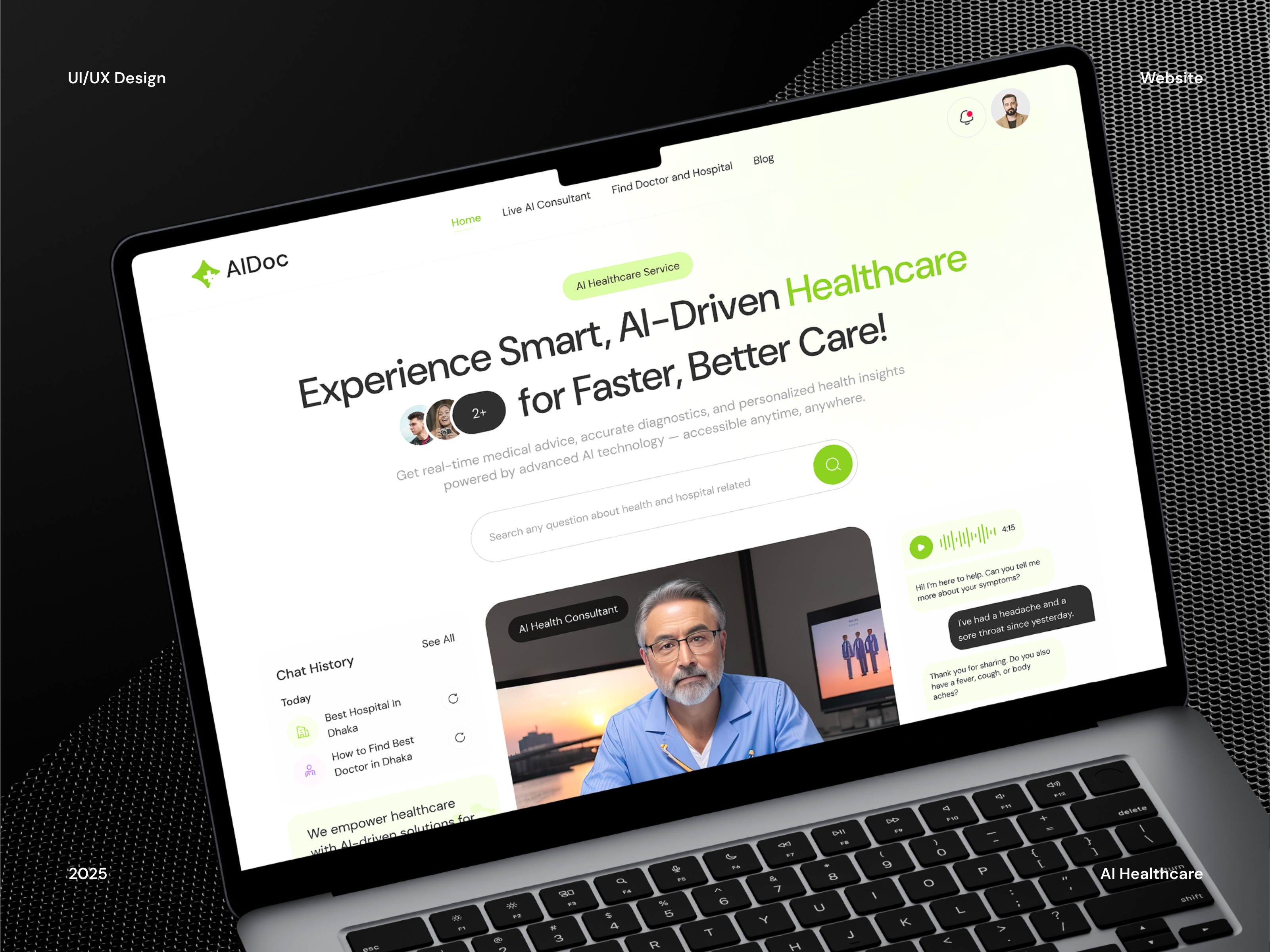 AI Healthcare & Telemedicine Website UI Design ai healthcare ai telemedicine aı figma health healthcare landing page telemedicine ui ui ux uiux ux websie website design website ui