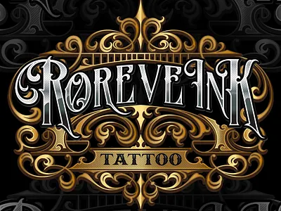 roreve ink tattoo graphic design logo monogram vintage logo