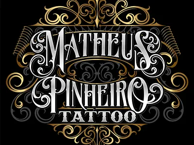 matheus tattoo ink graphic design logo monogram vintage logo
