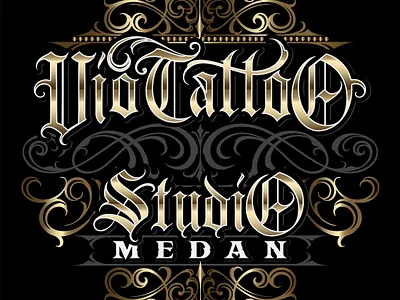 vio tattoo ink graphic design logo vintage logo