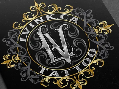 LV ink tattoo graphic design logo