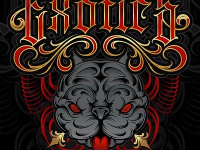exotics bully graphic design logo type