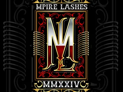 mpire lashes graphic design logo