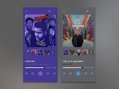 Daily UI_009: Mobile Music Player App with Album-Centric Design branding dailyui dailyui005 designinspiration figmadesign mobileappdesign musicapp musicplayerui spotifyapp ui