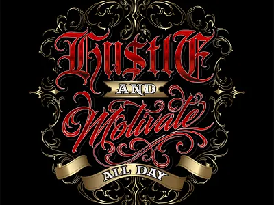 hustle tattoo graphic design logo monogram vintage logo