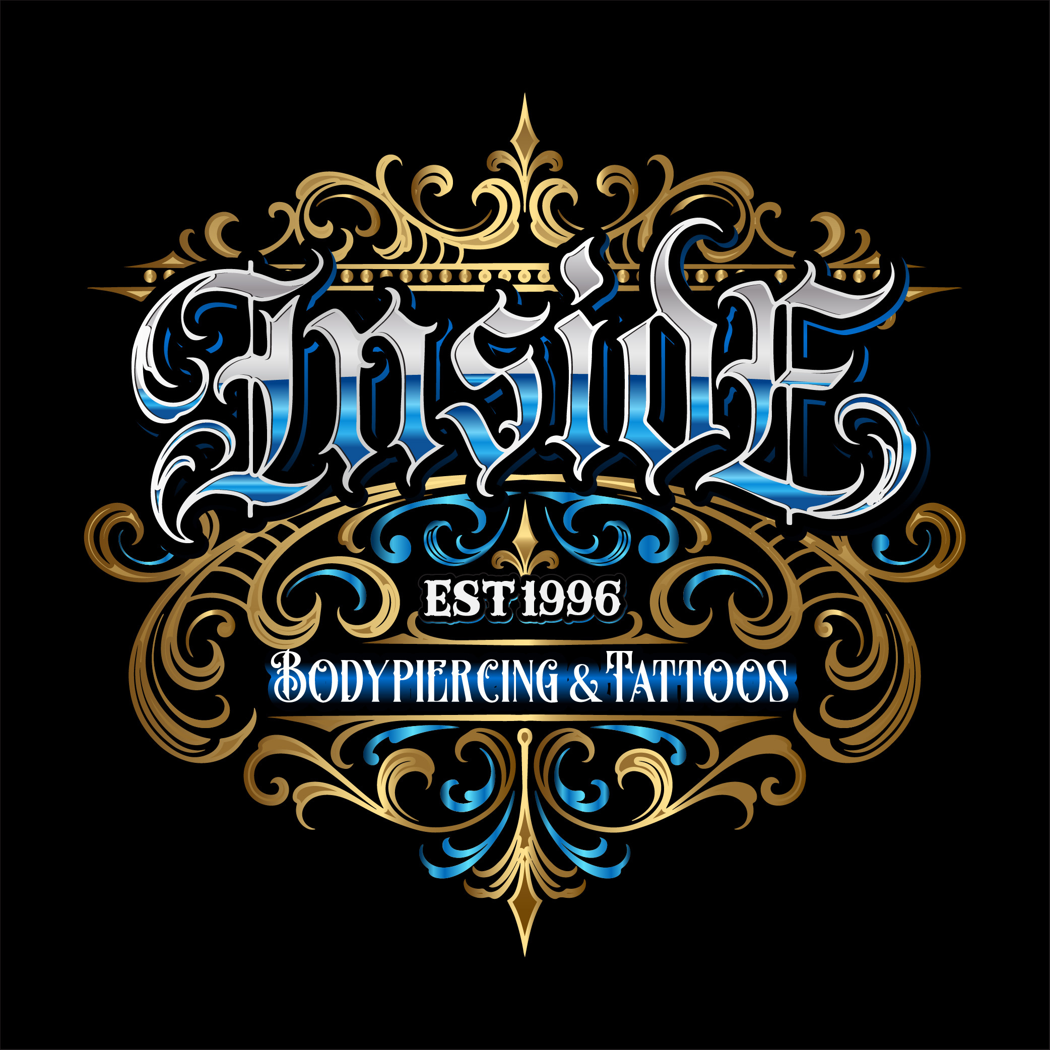 insane studio graphic design logo type vintage logo