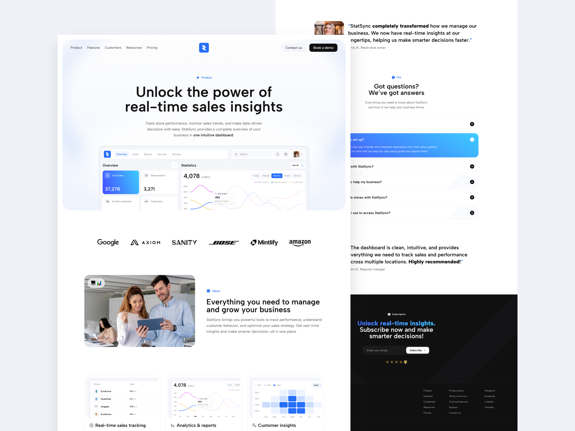 Example of Website Design + Development