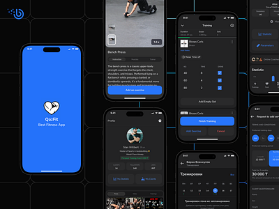 QazFit - Best Fitness App android app fitness flutter ios mobile ui