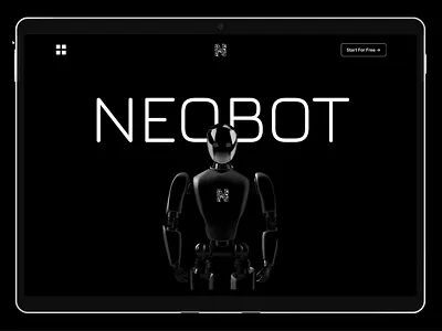 NEOBOT | Website Landing Page for Robot bot landing page design landingpage robot ui ui design uiux design website concept website design