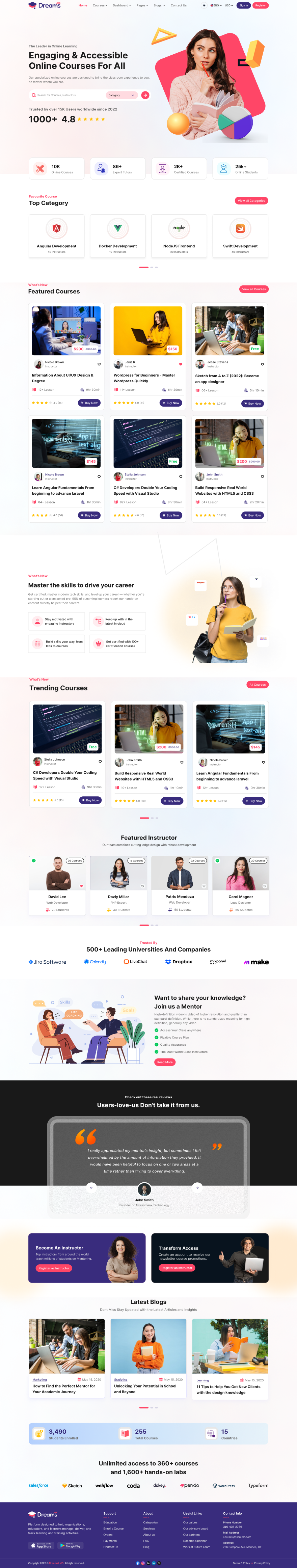 Dreams LMS—Power Your Online Course Business elearningux