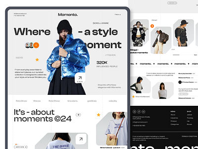 Momento. | Fashion Website Design design ecommerces fashion landing page product style ui