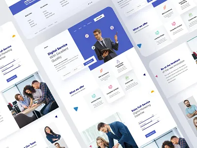 Digital Website/ Landing page bank app branding clean creative design graphic design logo minimal mobile app design mobile ui ui ui deisgn uxui web app website website design website template