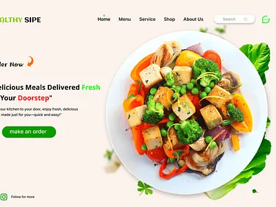 HEALTHY SIPE WEBSITE LANDING PAGE UI/UX DESIGN branding healthysipe landingpage uiux webdesign websitedesign