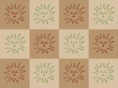 Patchwork Suns design graphic design illustration illustrator procreate sun