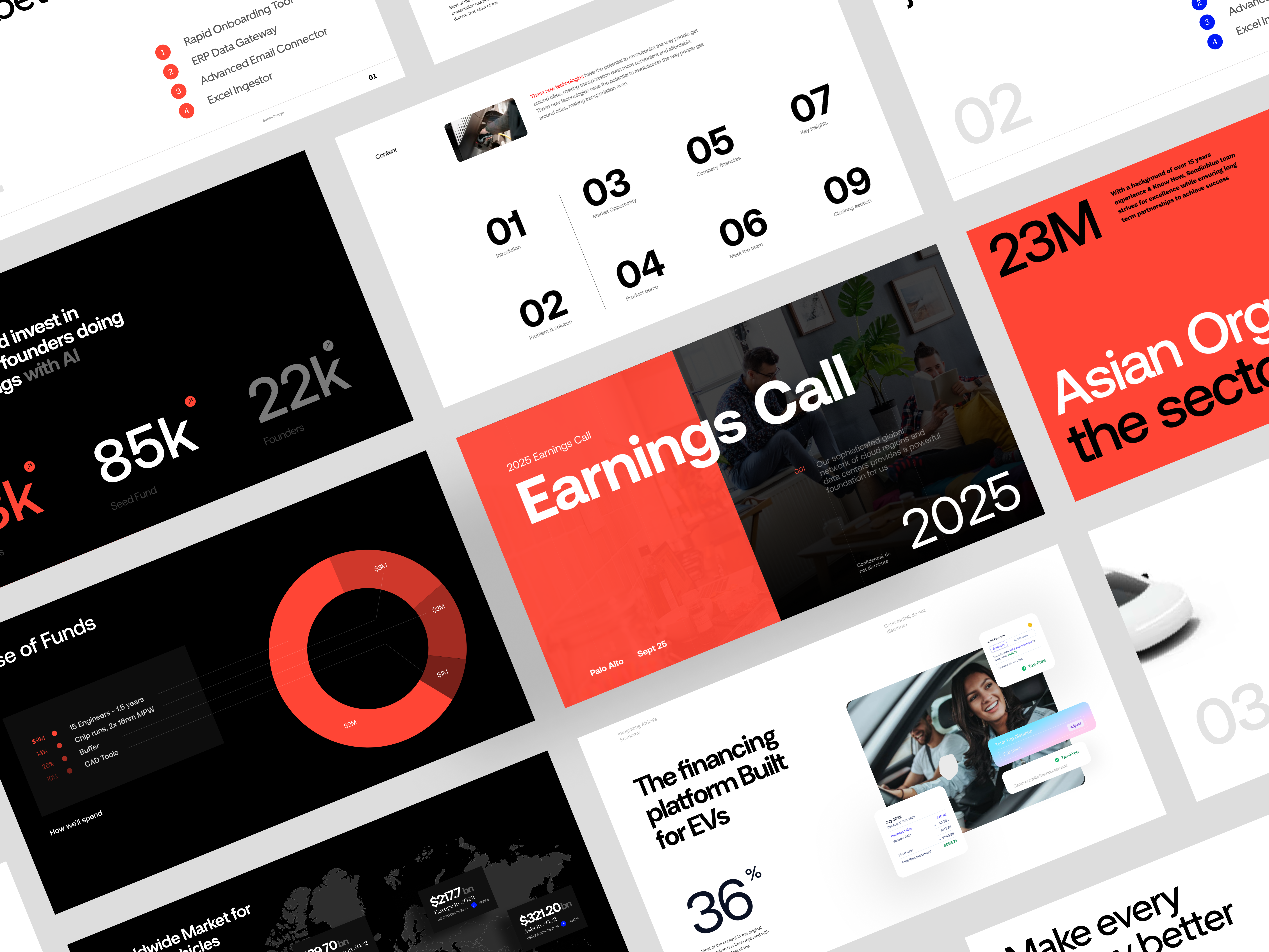 Example of Grey Pitch Deck Presentation Template