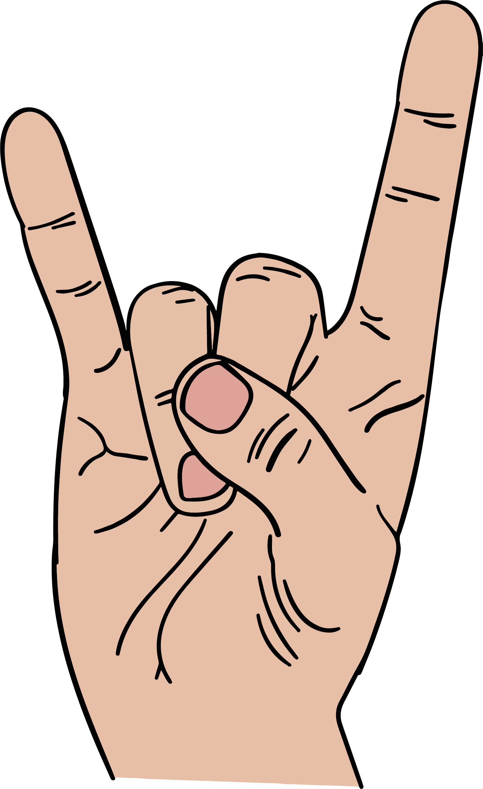 rock and roll hand sign