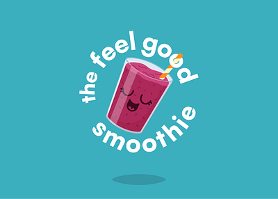 The Feel Good Smoothie logo branding design graphic design illustration illustrator line art logo typography vector