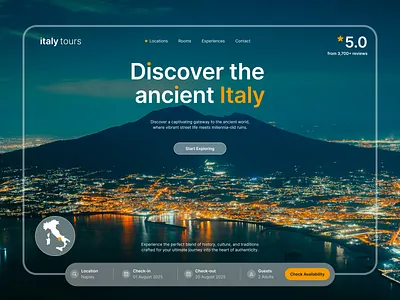 Ancient Italy Tours Concept app concept design ui web website