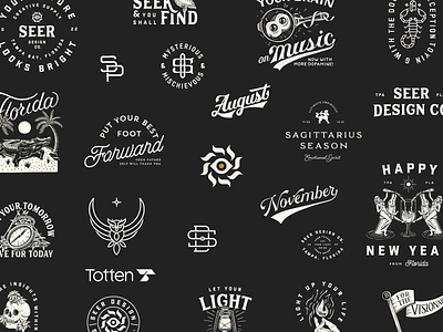 2022 Round Up: Part 2 badge design brand identity branding brushscript custom lettering design florida flourish icon illustration industrial lettering modern monogram monoweight retro script tropical typography vintage