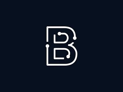 Bold Binary – Logo Design branding circuit graphic design lettermark logo logo design logomark monogram software tech logo ui vector