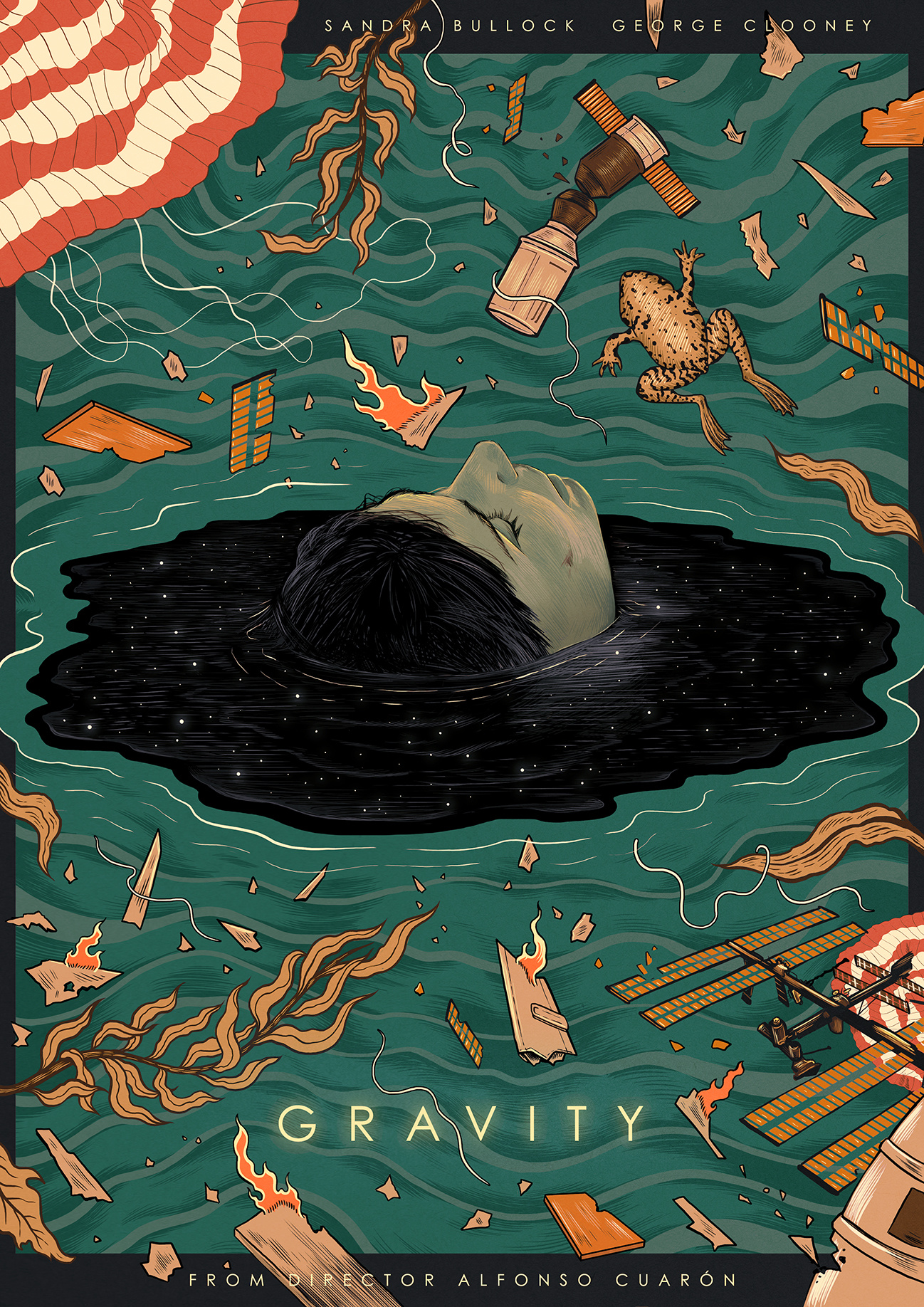 Gravity art draw drawing fan art film films illustration movie movie poster poster sci fi sci fi